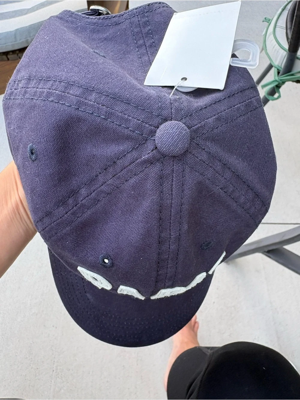Adult Navy 'Paris' Baseball Cap - White Lettering NWT
